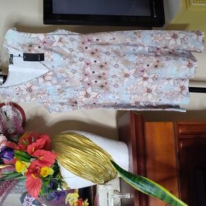 Sheilay Dress A Line Floral Cream Large